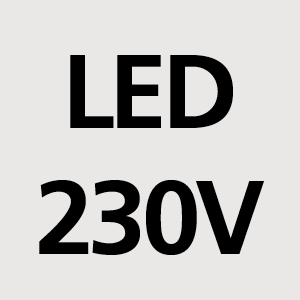 The integrated LED work directly on 230V