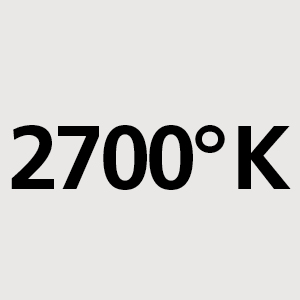 The integrated LED have a colour temperature of 2700°K (warm light)